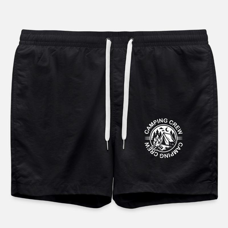 Camping Crew Tent Campfire - Swim Trunks - black