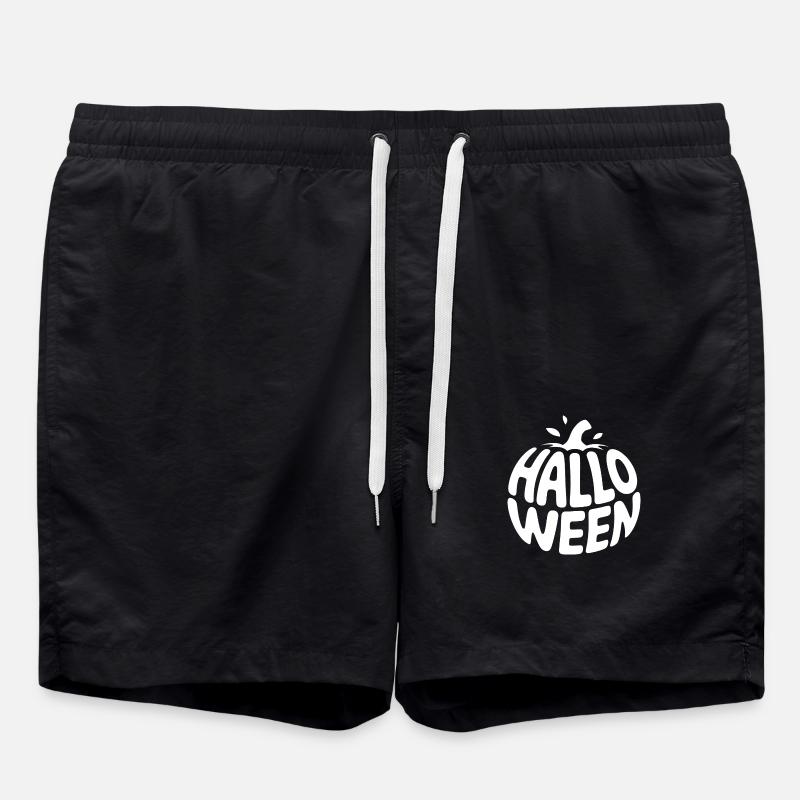 Pumpkin - Cool Vegetable Logo - Swim Trunks - black