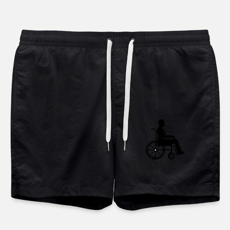 Rollstuhl Mann - Badeshorts - Schwarz
