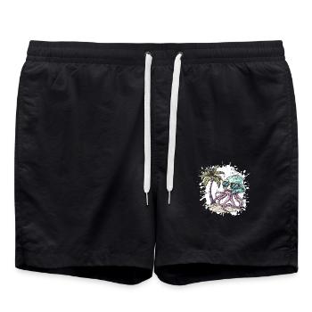 Jellyfish Summer Holiday - Swim Trunks - black - Front - AI Model Male 185 light (185cm)