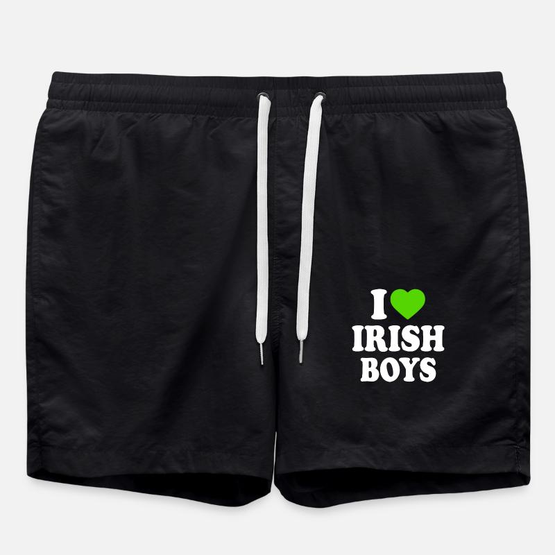 I love irish boys - Short de bain - noir