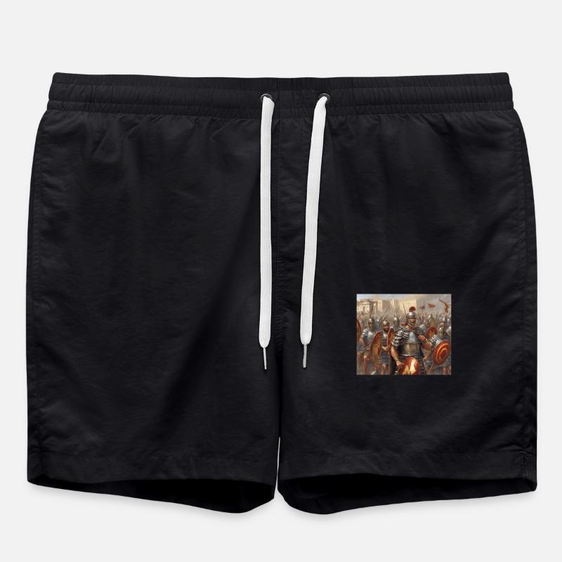 Command stop! - Swim Trunks - black