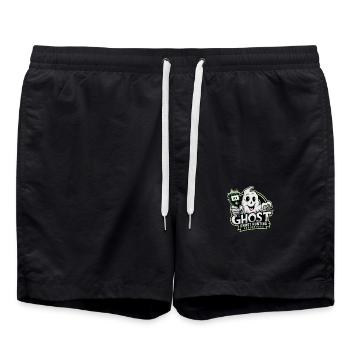 Design amusant de chasseur de fantômes - Short de bain - noir - Devant - AI Model Male 185 light (185cm)