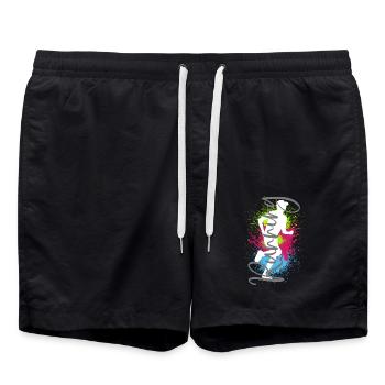 Running Sport Jogger Runner Course Jogging Running - Short de bain - noir - Devant - AI Model Male 185 light (185cm)