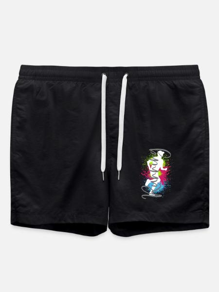 Running Sport Jogger Läufer Rennen Joggen Laufen - Badeshorts - Schwarz