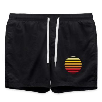6061912 127615935 Sonnenaufgang - Badeshorts - Schwarz - Vorne - AI Model Male 185 light (185cm)