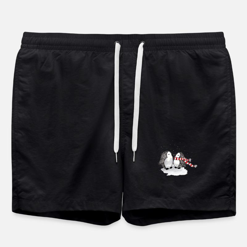 Cute Penguins - Swim Trunks - black