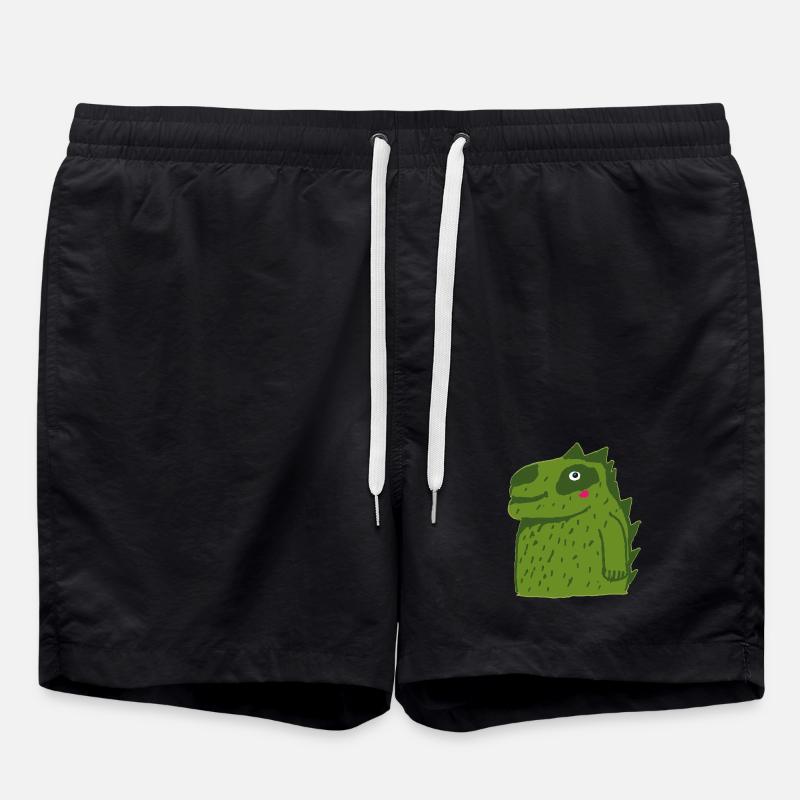 Drachen - Badeshorts - Schwarz