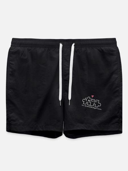 Love relationship couple - Swim Trunks - black