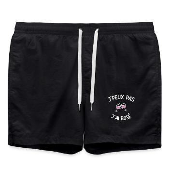 I can't I rose – Aperitif humor T-shirt - Badeshorts - Schwarz - Vorne - AI Model Male 185 light (185cm)