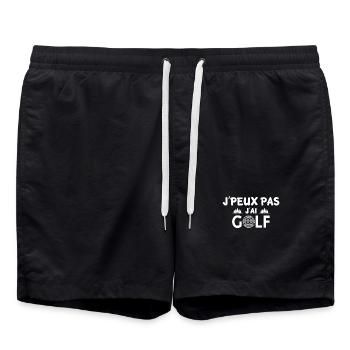 I can't I golf - Swim Trunks - black - Front - AI Model Male 185 light (185cm)