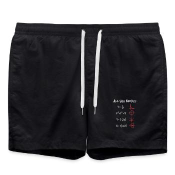 All You Need Is Math Neon - Swim Trunks - black - Front - AI Model Male 185 light (185cm)