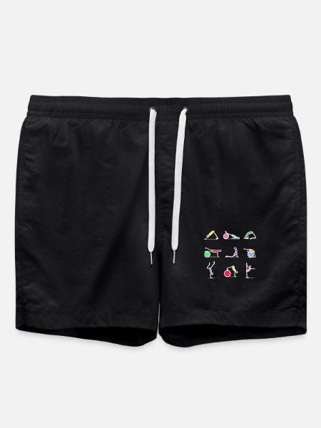 Pilates exercise workout fitness workout cardio - Swim Trunks - black