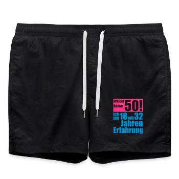 Je ne suis pas 50 années - Short de bain - noir - Devant - AI Model Male 185 light (185cm)