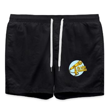 Schlager Schlagermusic Schlagerfan Mikrofon Spruch - Short de bain - noir - Devant - AI Model Male 185 light (185cm)