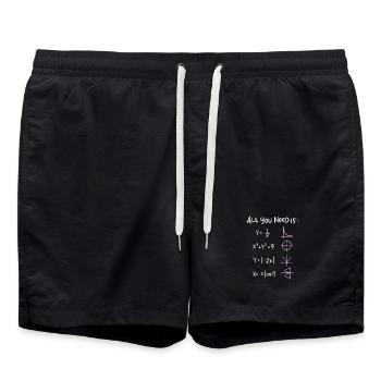 Tout ce dont vous avez besoin, ce sont des graphismes mathématiques - Short de bain - noir - Devant - AI Model Male 185 light (185cm)