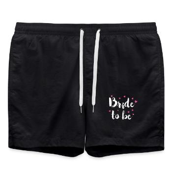 Bachelorette Party mariée marié mariage - Short de bain - noir - Devant - AI Model Male 185 light (185cm)