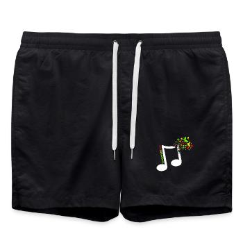 Note couleur papillon - Short de bain - noir - Devant - AI Model Male 185 light (185cm)