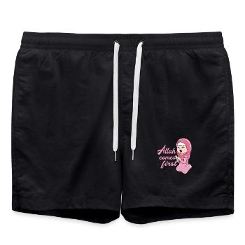 Islam Islamique Allah - Short de bain - noir - Devant - AI Model Male 185 light (185cm)