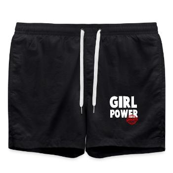 Girl Power Audacieux Conception de script - Short de bain - noir - Devant - AI Model Male 185 light (185cm)