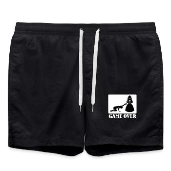 Game Over Wedding Statement - JGA Polterer drôle - Short de bain - noir - Devant - AI Model Male 185 light (185cm)