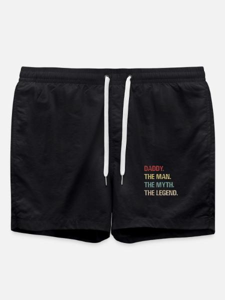Daddy. The man. The Myth. The Legend - Swim Trunks - black