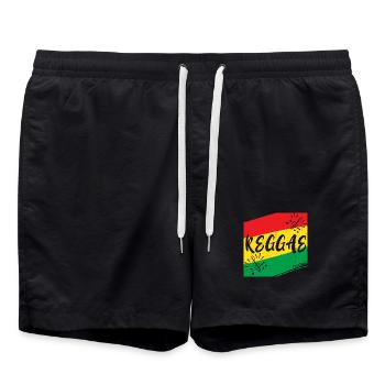 Musique arc-en-ciel avec partition imprimée - Short de bain - noir - Devant - AI Model Male 185 light (185cm)