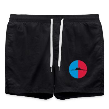 Rowing / Rower / Rudern / Ruderer - Badeshorts - Schwarz - Vorne - AI Model Male 185 light (185cm)