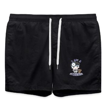Tierarzt - Badeshorts - Schwarz - Vorne - AI Model Male 185 light (185cm)