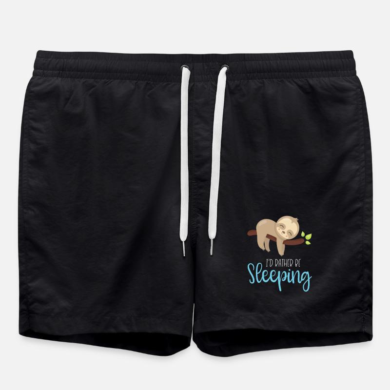Ich würde eher schlafen - Badeshorts - Schwarz