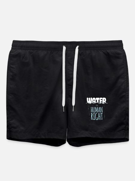 Water is a Human Right - Swim Trunks - black