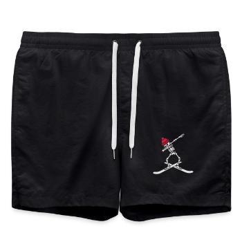 Dab dabbing skeleton ski skiing - Short de bain - noir - Devant - AI Model Male 185 light (185cm)