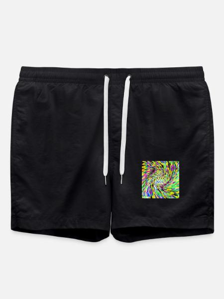 Psychedelic vortex - Swim Trunks - black