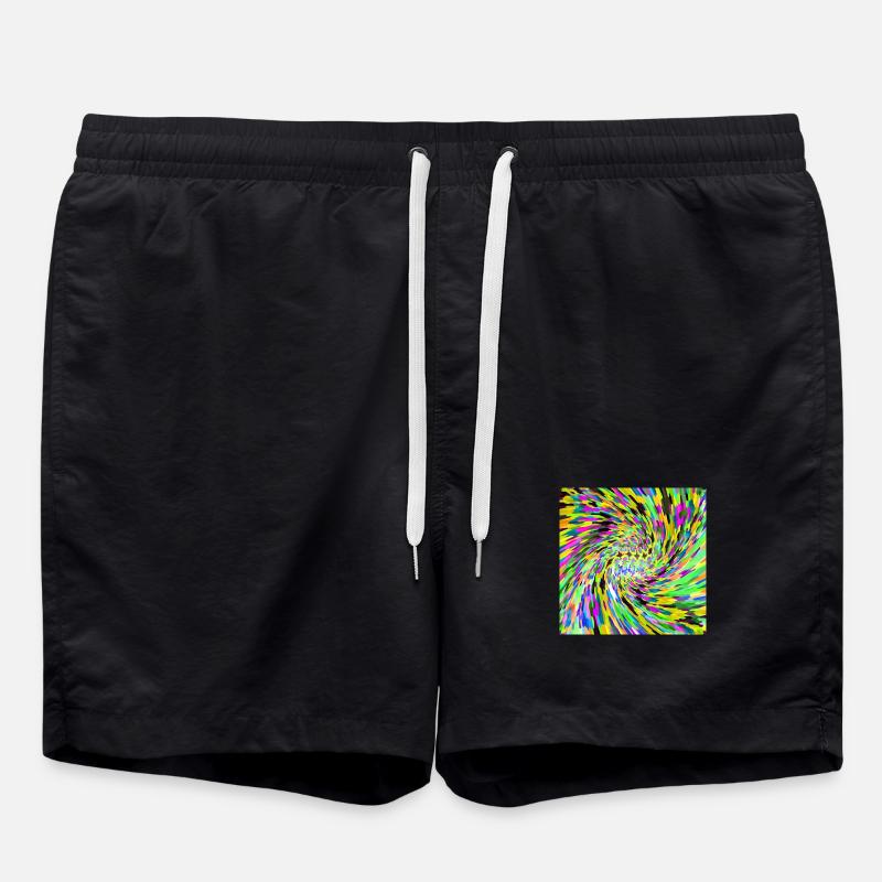 Psychedelic vortex - Swim Trunks - black