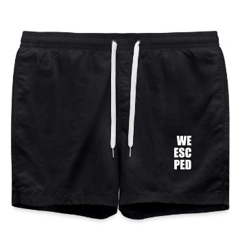 Nous nous sommes échappés - Escape Room - Short de bain - noir - Devant - AI Model Male 185 light (185cm)