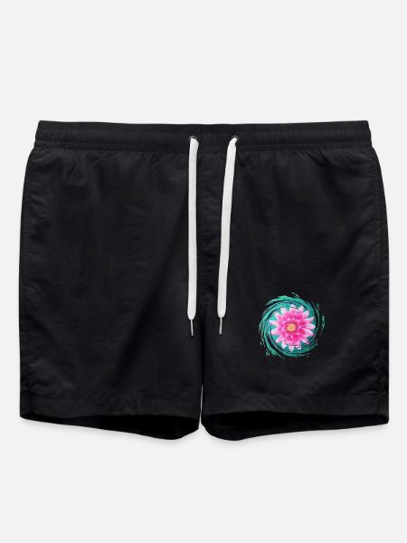 Leuchtender Lotus - Sonja Ariel von Staden - Badeshorts - Schwarz