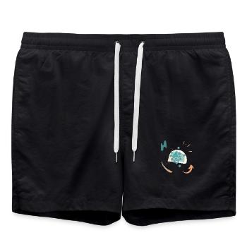 Design décontracté avec dégradé de couleur - Short de bain - noir - Devant - AI Model Male 185 light (185cm)
