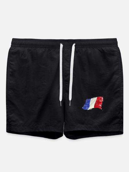 Frankreich ✅ Frankreich Flagge ✔ - Badeshorts - Schwarz