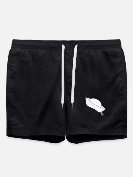 beste sommermode mann, matrosenmütze - Badeshorts - Schwarz