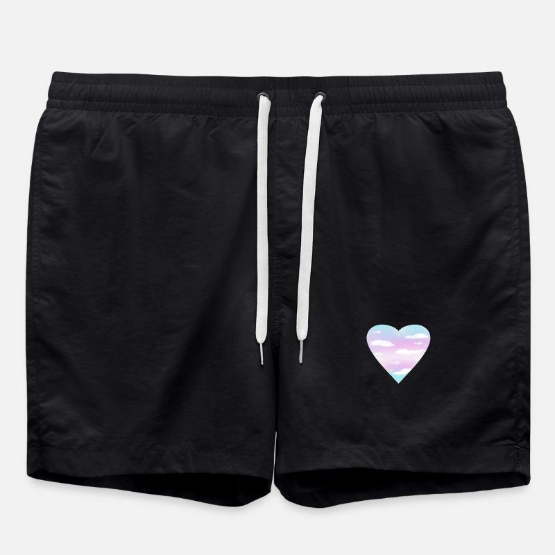 Trans Heart - Swim Trunks - black