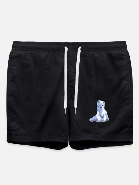 arctic foxy / arctic fox - Swim Trunks - black