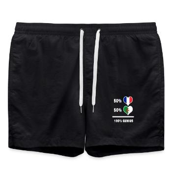 Frankreich und Algerien 100% awesome / Geschenk - Badeshorts - Schwarz - Vorne - AI Model Male 185 light (185cm)