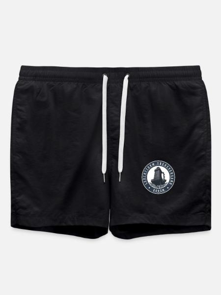 Leuchtturm Obereversand Dorum (bei Cuxhaven) - Badeshorts - Schwarz