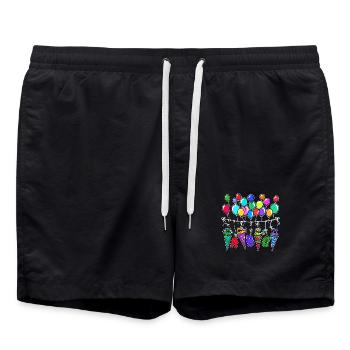 Sac d’école au début de l’école sac à sucre - Short de bain - noir - Devant - AI Model Male 185 light (185cm)