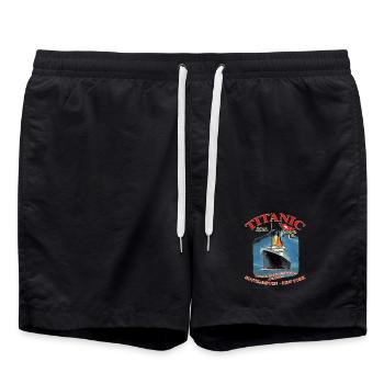 TITANIC NEW YORK CREATION Louis RUNEMBERG © Adagp - Swim Trunks - black - Front - AI Model Male 185 light (185cm)