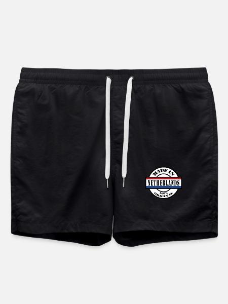 MADE IN NETHERLANDS Holland Niederlande Geschenk - Badeshorts - Schwarz