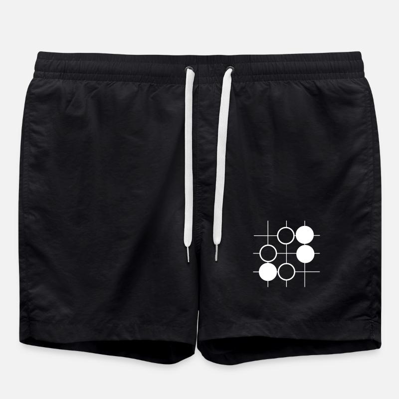 Go board game - Swim Trunks - black