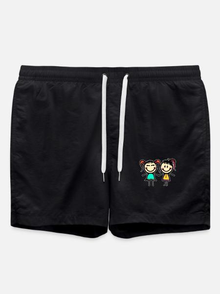 Girlfriend Best Friends - Swim Trunks - black