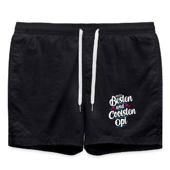 Bester Opa - Grossvater - Enkelkind - Bester Opi - Badeshorts - Schwarz - Vorne - AI Model Male 185 light (185cm)