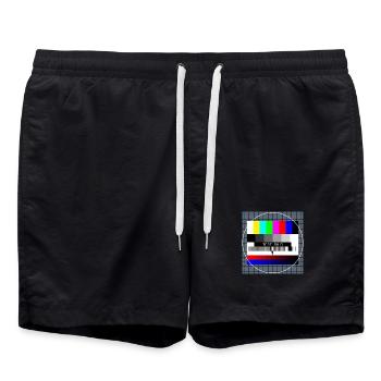 Retro Style Vintage Old School - Badeshorts - Schwarz - Vorne - AI Model Male 185 light (185cm)